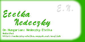 etelka nedeczky business card